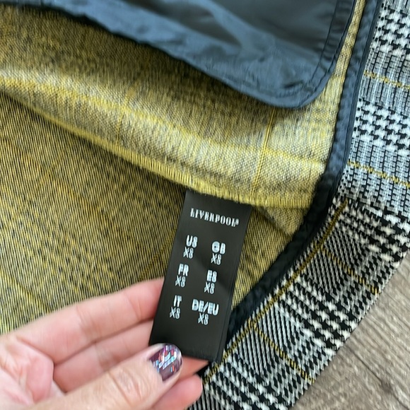 Liverpool Novelty Boyfriend Knit blazer in plaid, XS - Like New - Picture 4 of 8